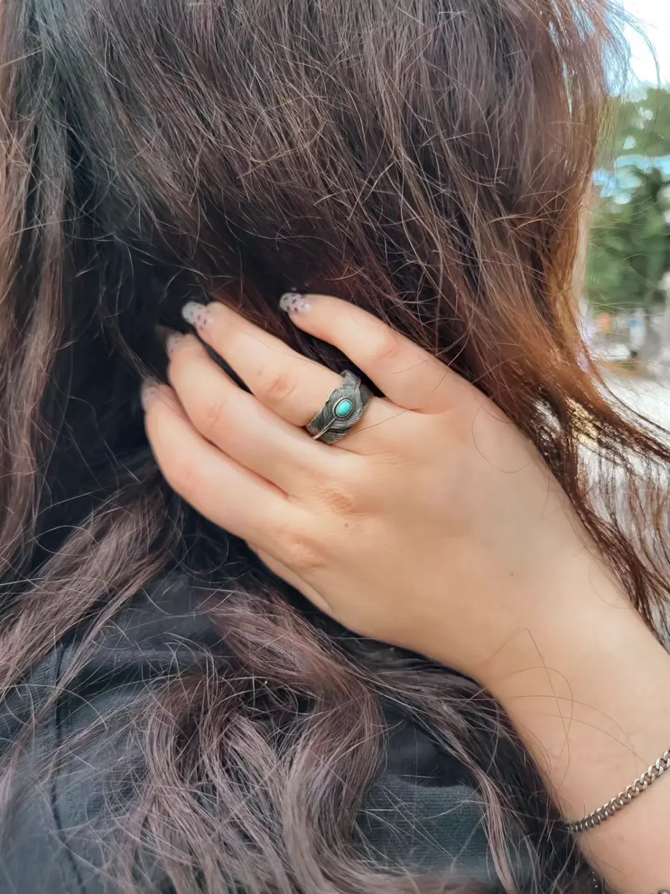 SAAD ターコイズ サード リング シルバー925 0 指輪 ターコイズリング