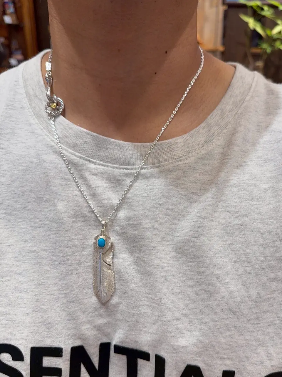 フェザーモチーフ シルバー925 S字フック｜全てのシルバーアクセサリー