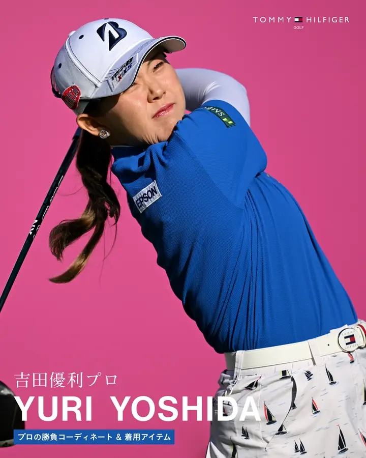 吉田優利プロ着用（衿高6cm）】[トミーヒルフィガーゴルフ]レディース
