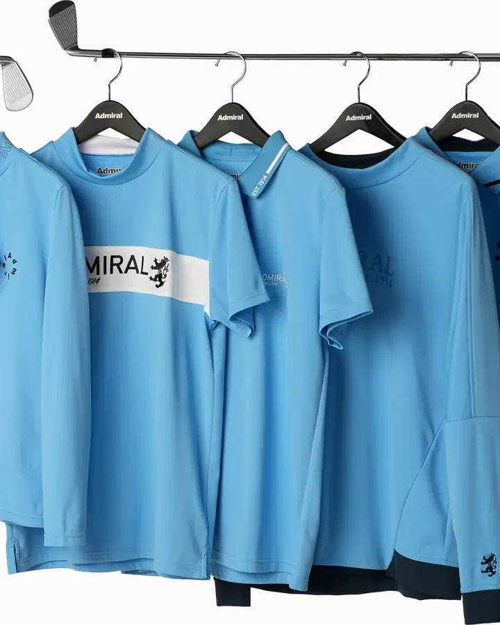 アドミラル ゴルフ]メンズ カラタッチ 長袖モックネックシャツ