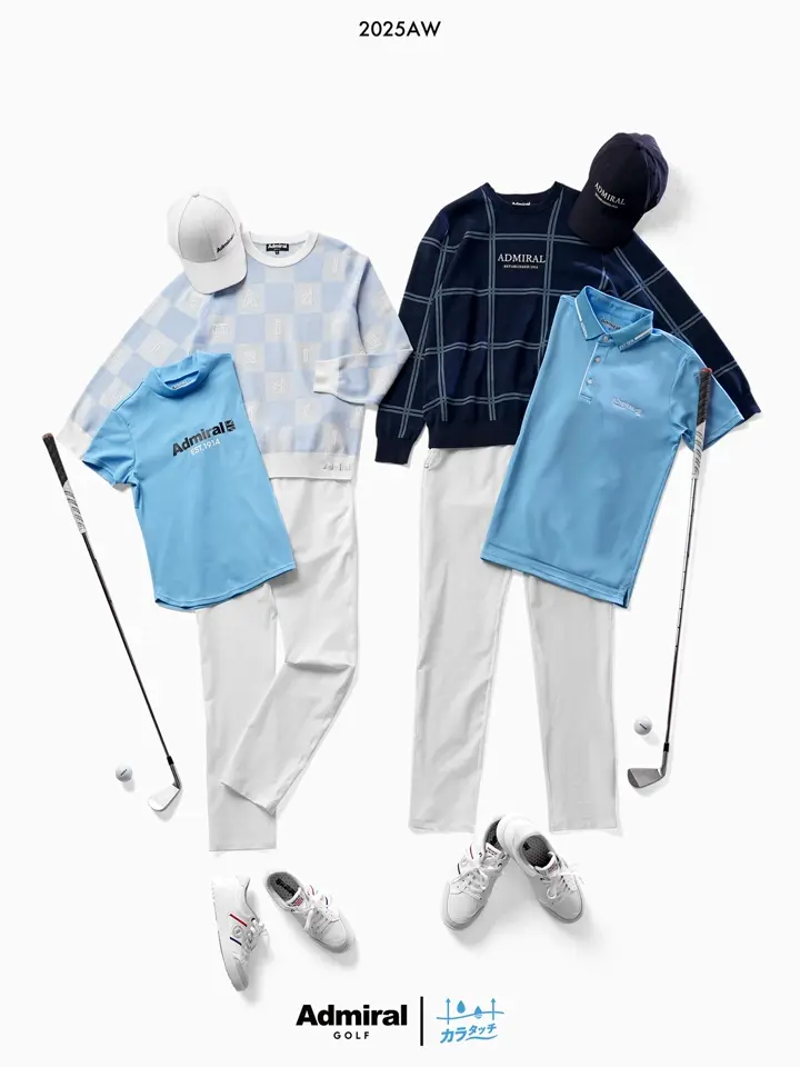 30％OFF】[アドミラル ゴルフ]メンズ カラタッチ 台襟付きポロシャツ