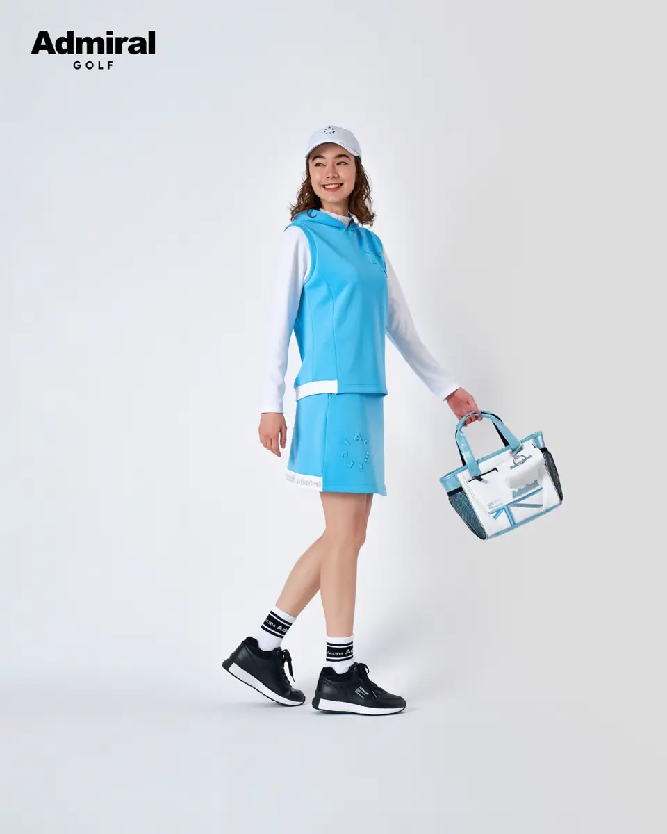 アドミラル ゴルフ]レディース カラタッチ 長袖モックネックシャツ