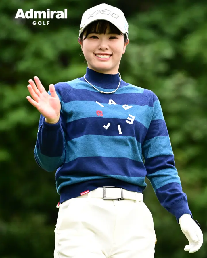 アドミラル ゴルフ]レディース パネルBD ボトルネックセーター