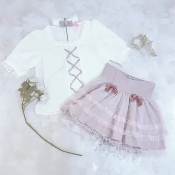 ❤️ピアリマーマ❤️可愛い❤フリフリレース❤️テーブルクロス❤️ MA*RS】【2点SET】スピンドル付きクロス刺繍SETUP - BLK