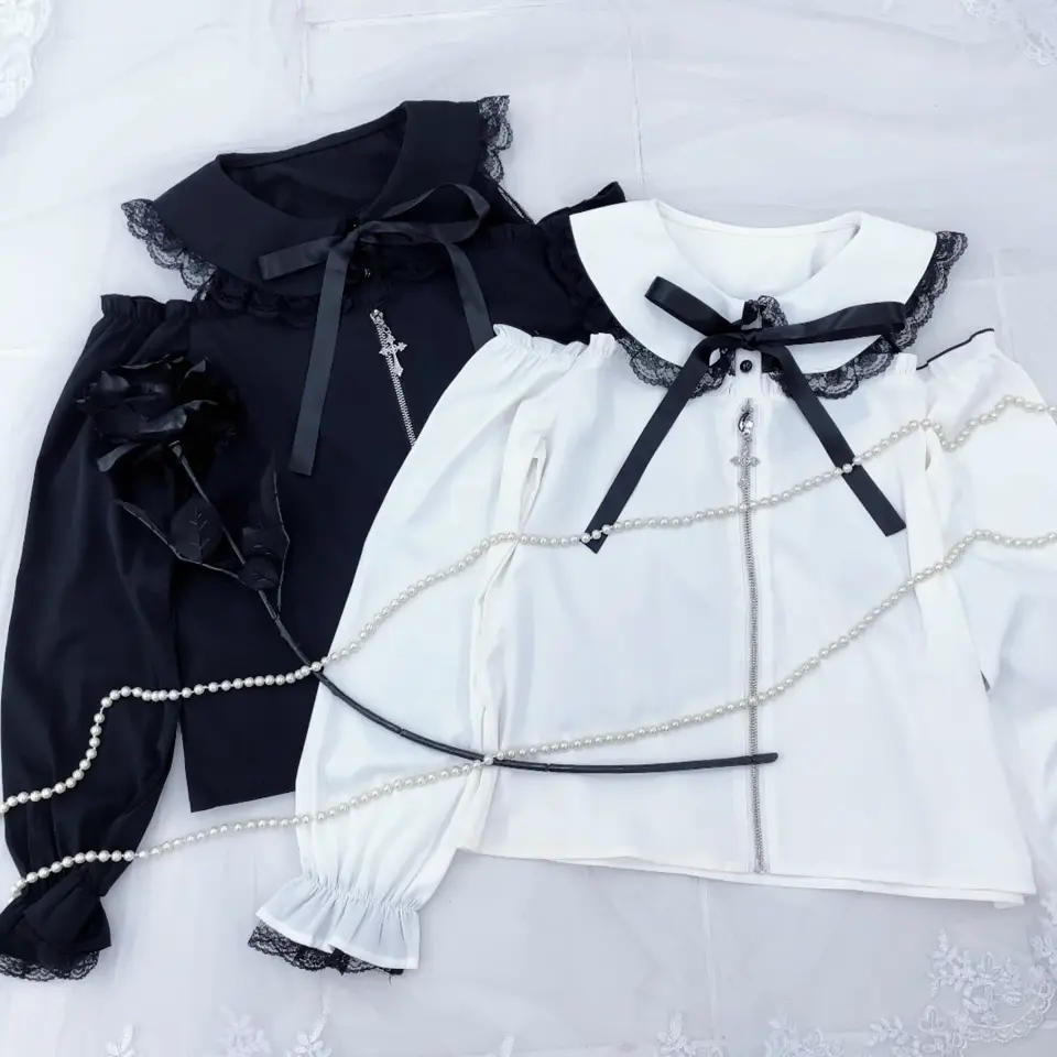 MA*RS】肩開きクロスZIPスライダーブラウス - ホワイト size-F
