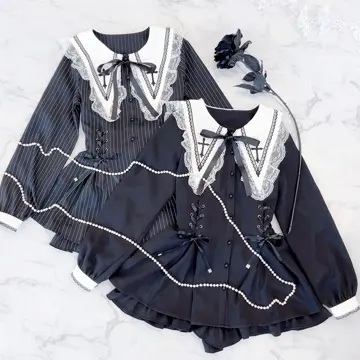MARS セットアップ リボン無し MA*RS】【二点セット】スピンドル付きクロス刺繍セットアップ
