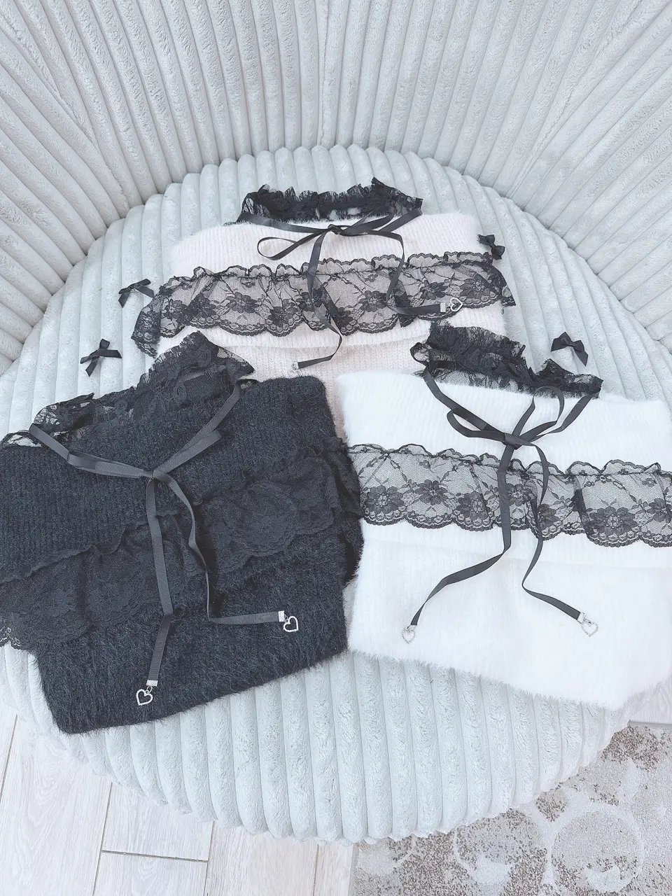 MA*RS】オフロールシャギーニットトップス - ホワイト size-F