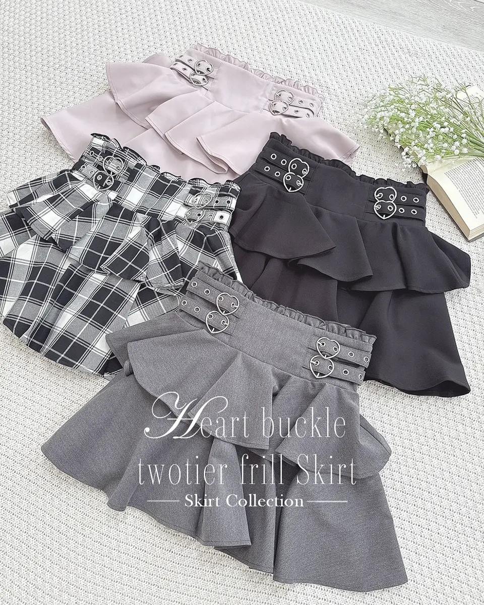 MA*RS】ハートバックル二段フリルスカパン - ピンク size-F