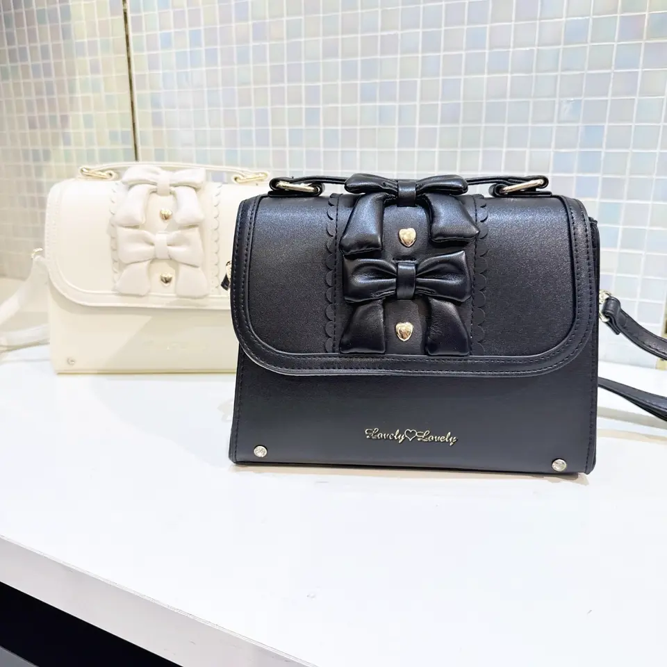 MA*RS】ハートロックチャームりぼん付きニーハイ - ブラック size-F