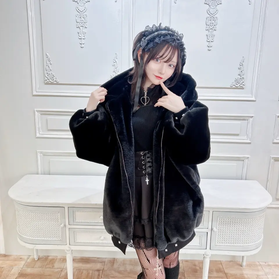 MA*RS】クロス刺繍ファーブルゾン - ホワイト size-F | 地雷系・量産型