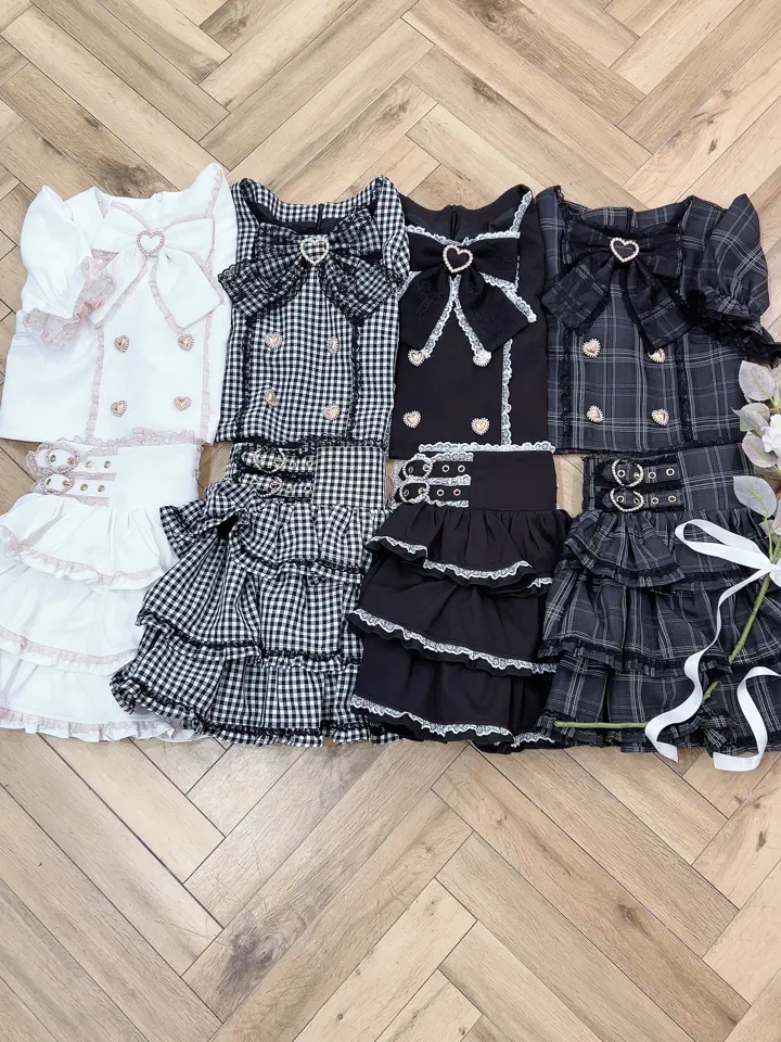 MA*RS】【2点SET】ハートビジュー×レースリボンジャケットセットアップ