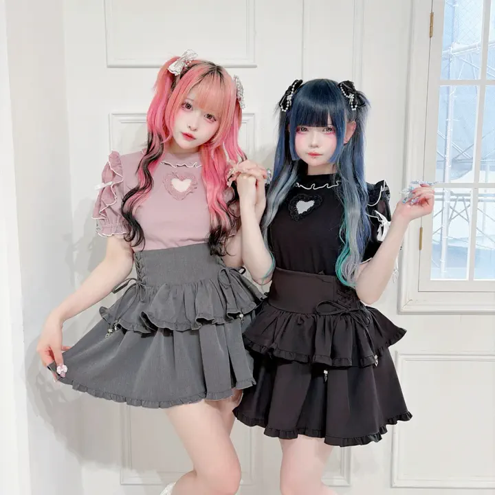 MA*RS】ハートロックチャームりぼん付きニーハイ - ブラック size-F