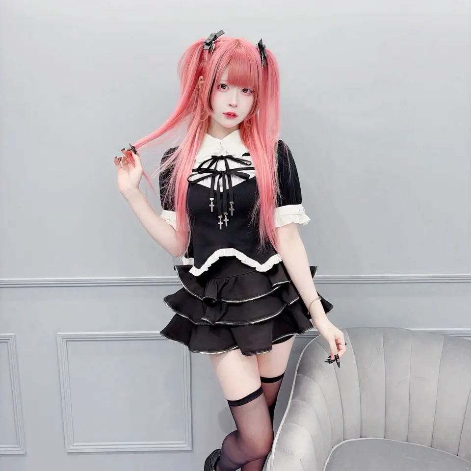 MA*RS】ZIPフリルミニスカパン - ブラック size-F | 地雷系・量産型の
