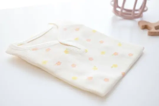 ふんわりあったか長袖ロンパース【花柄】【綿100％】【日本製