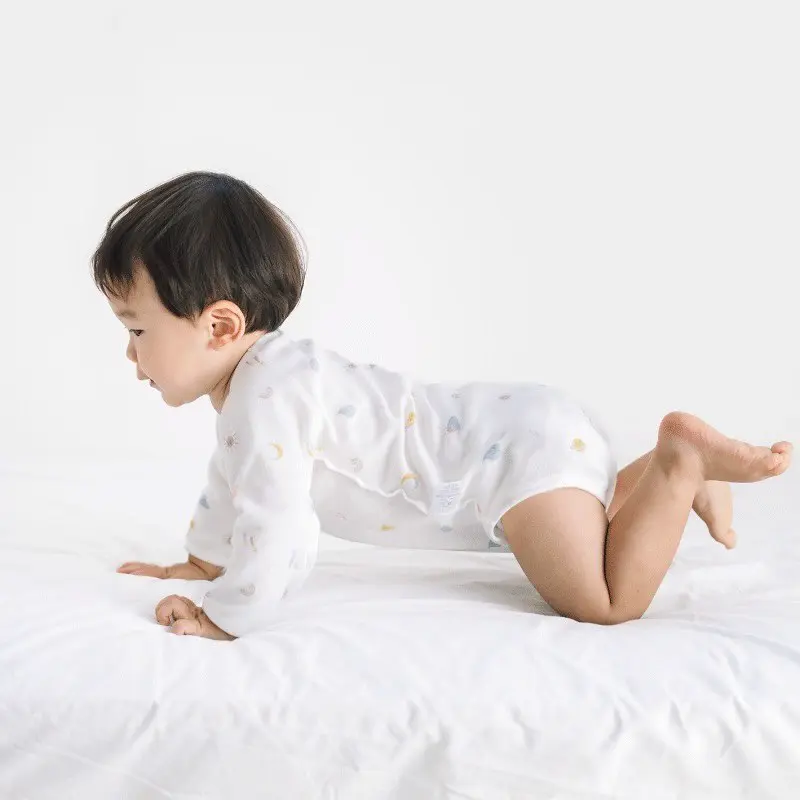 値下げ　soorploom essentials ロンパース18m ふんわりあったかエイトロックスムースの長袖ロンパース【綿100