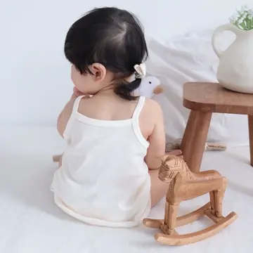 見えても可愛いテレコ素材のタンクトップロンパース- ベビー服・出産