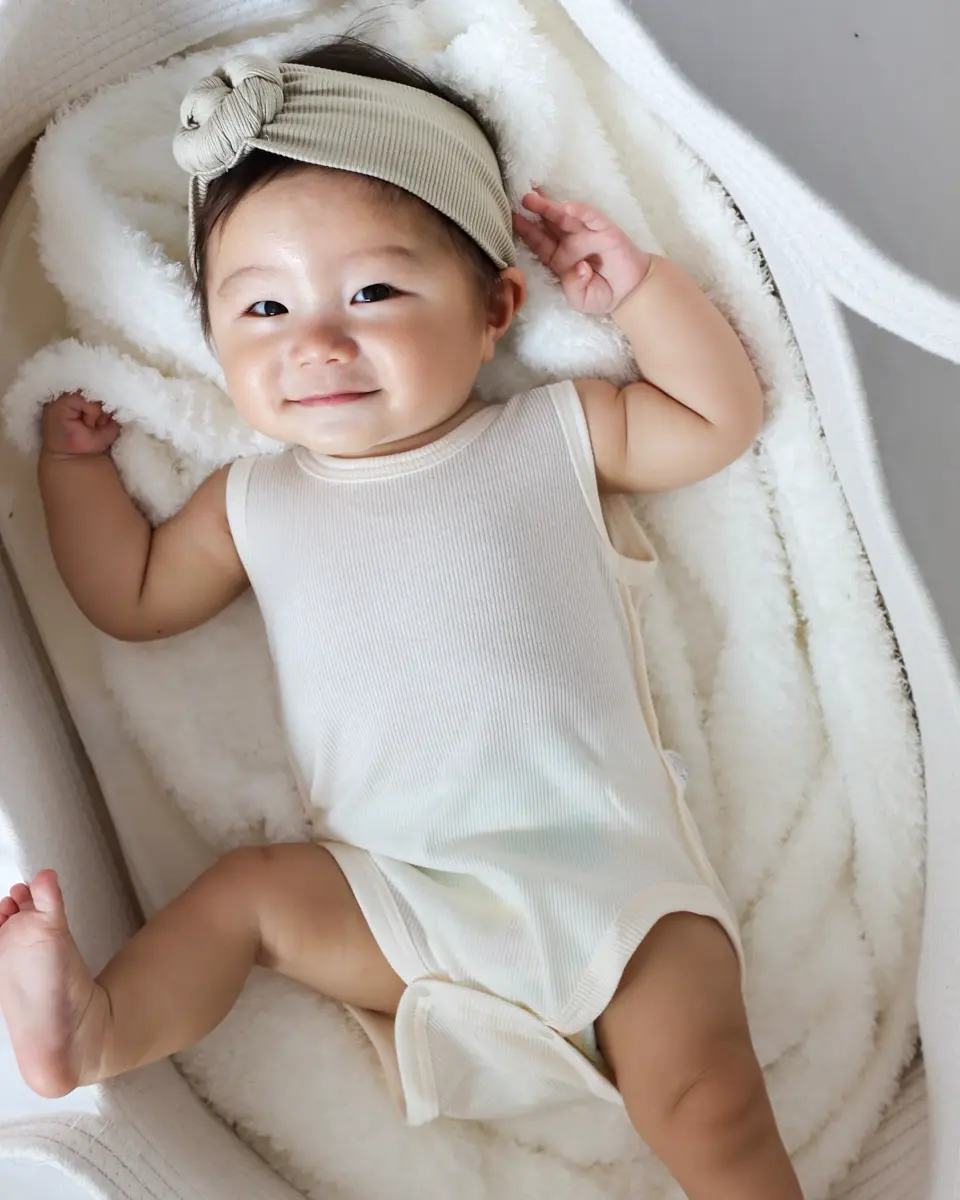 見えても可愛いテレコ素材のタンクトップロンパース- ベビー服・出産