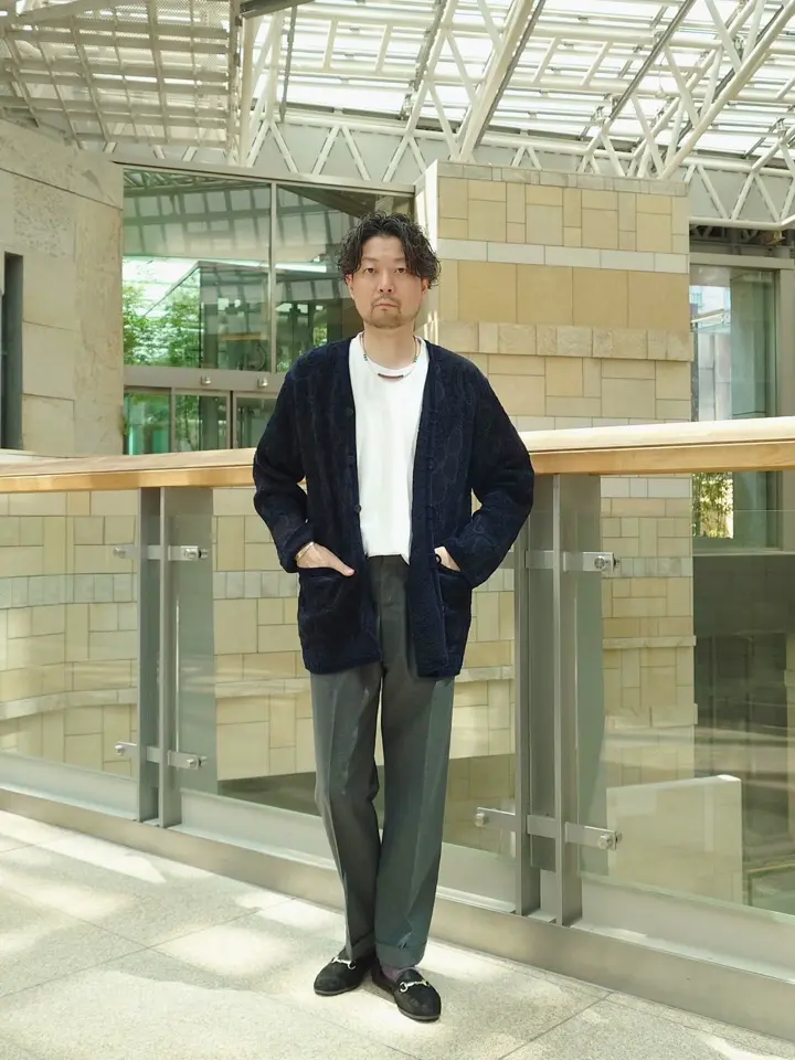 DESIGNWORKS デザインワークス⭐️ノーカラージャケット　セットアップ セットアップ対応】フランネラーナスムース ジャケット