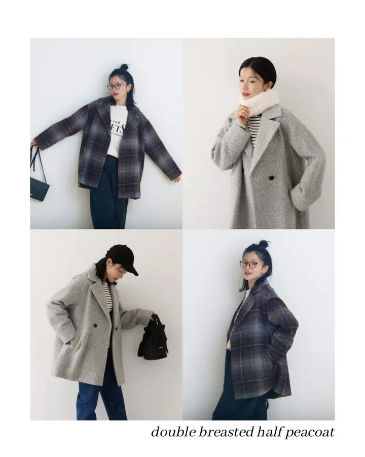 ロングセラー】ダブルハーフピーコート｜abahouse mavie / アバハウス
