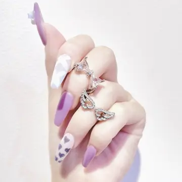 JaneMarple♡天使の羽クラウンリング クリアストーン入り ヴィンテージ 天使&悪魔の翼リング 指輪 シルバー925 【刻印無料】 エンジェル 天使