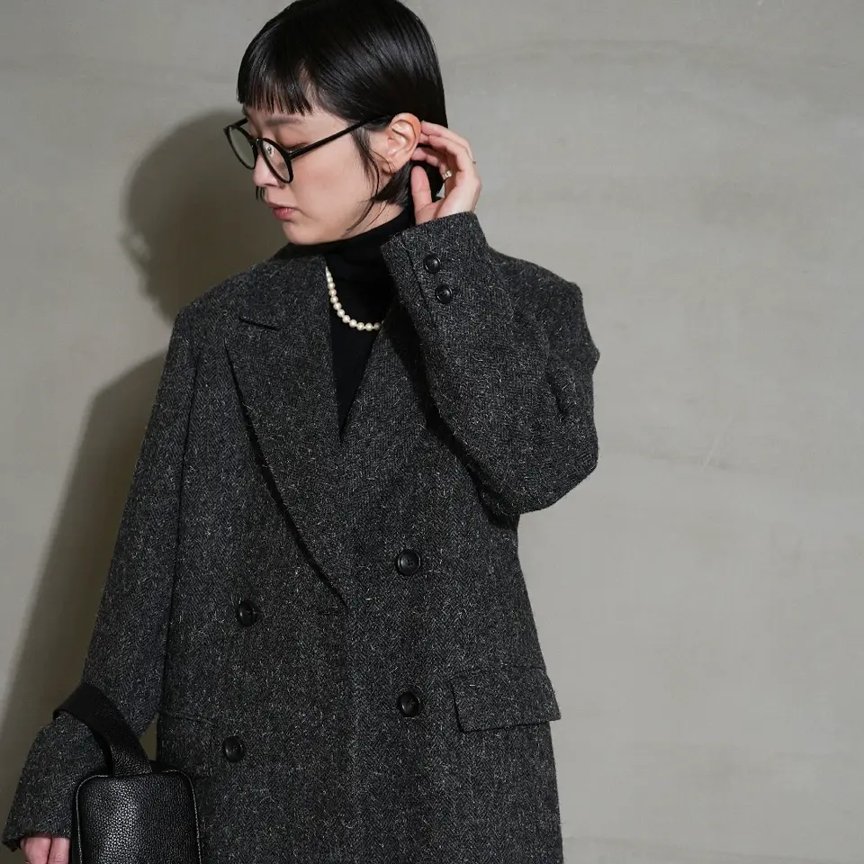 Lee デニムチェスターコート ヘリンボーン ショップコート ブラック グレー ワールド オンラインストア Lee デニムチェスターコート