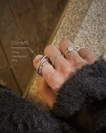 Three Overlapping リング | SV925 - LOHME ONLINE STORE