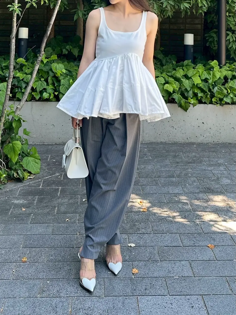 オーバータックパンツ rome - ピンストライプ｜Cygne(シーニュ