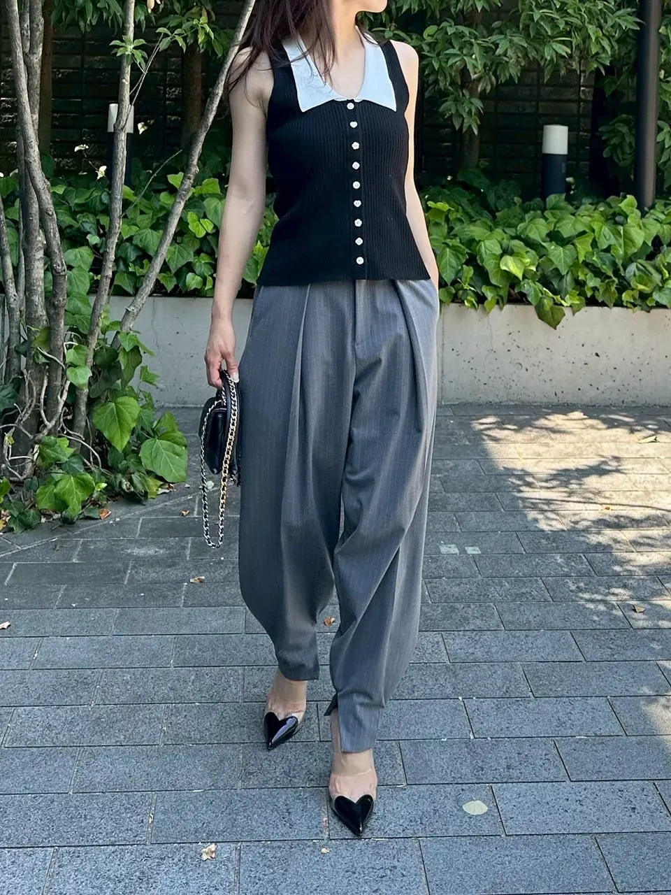 オーバータックパンツ rome - ピンストライプ｜Cygne(シーニュ