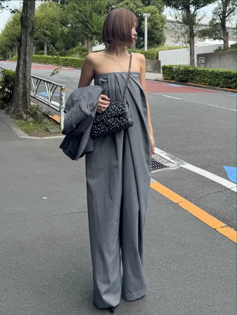 Cygne ベージュ ダブルフロントオールインワン Cygne ベージュ ダブルフロントオールインワン Cygne ベージュ