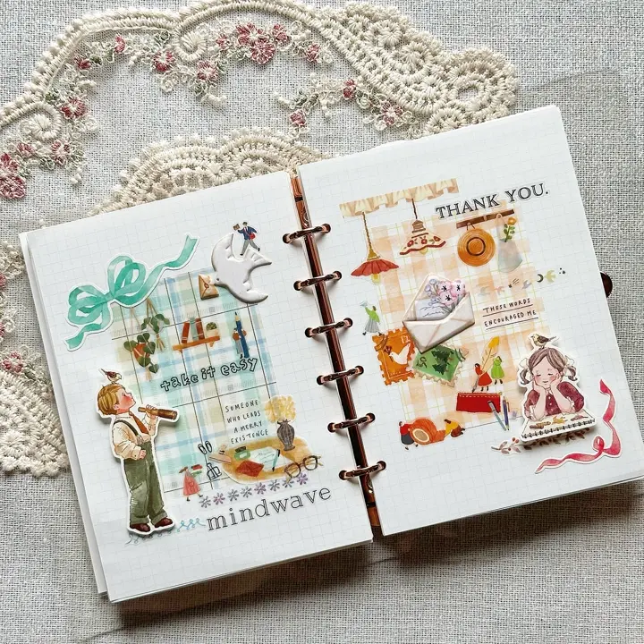 散歩日和ステッカー 文房具屋さんへ行く | マインドウェイブオンライン