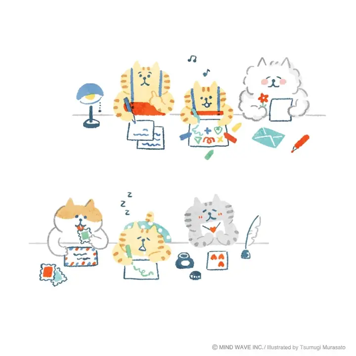 ごろごろにゃんすけ レターセット 57912 ドット | マインドウェイブ