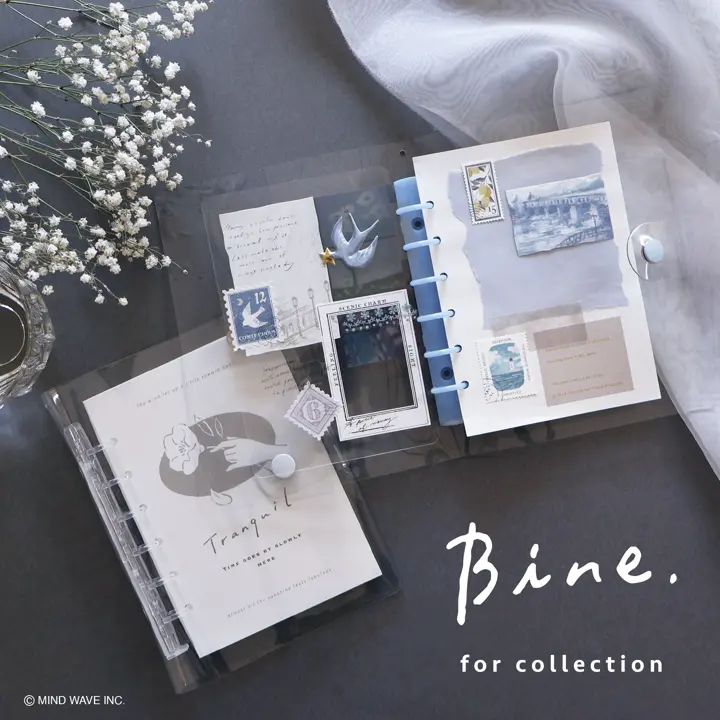 Bine A6クリアバインダー スライドリング mint | マインドウェイブ