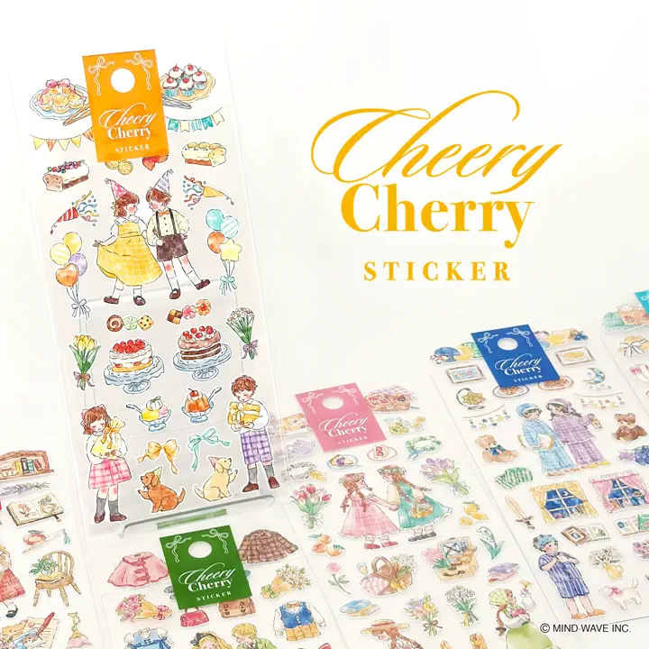売り切りセール！！❤︎レア有❤︎早い者勝ち！お得な枚まとめ売り【正規品】人気のシール チアリーチェリーステッカー おめかし | マインドウェイブオンラインストア