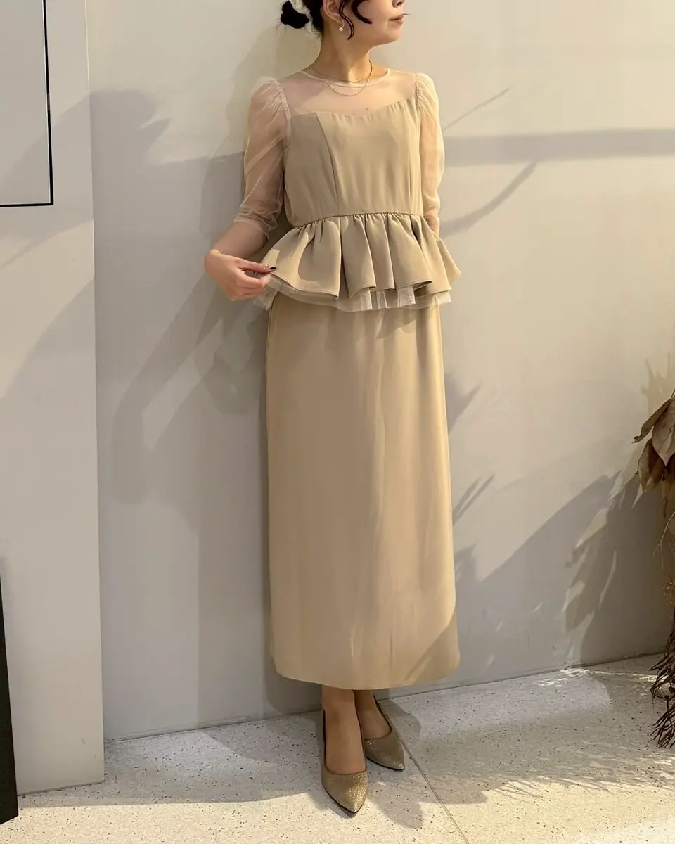 ★新品★リルアー Wavy neck peplum dress ドレス Wavy neck peplum dress | DRESS,DRESS | ROOM903 online