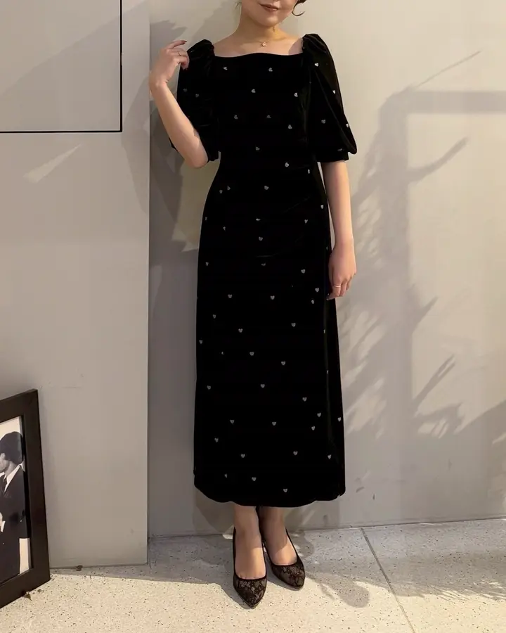 Sweetheart velour dress | DRESS,DRESS | ROOM903 online Sweetheart velour dress | DRESS,DRESS | ROOM903 online