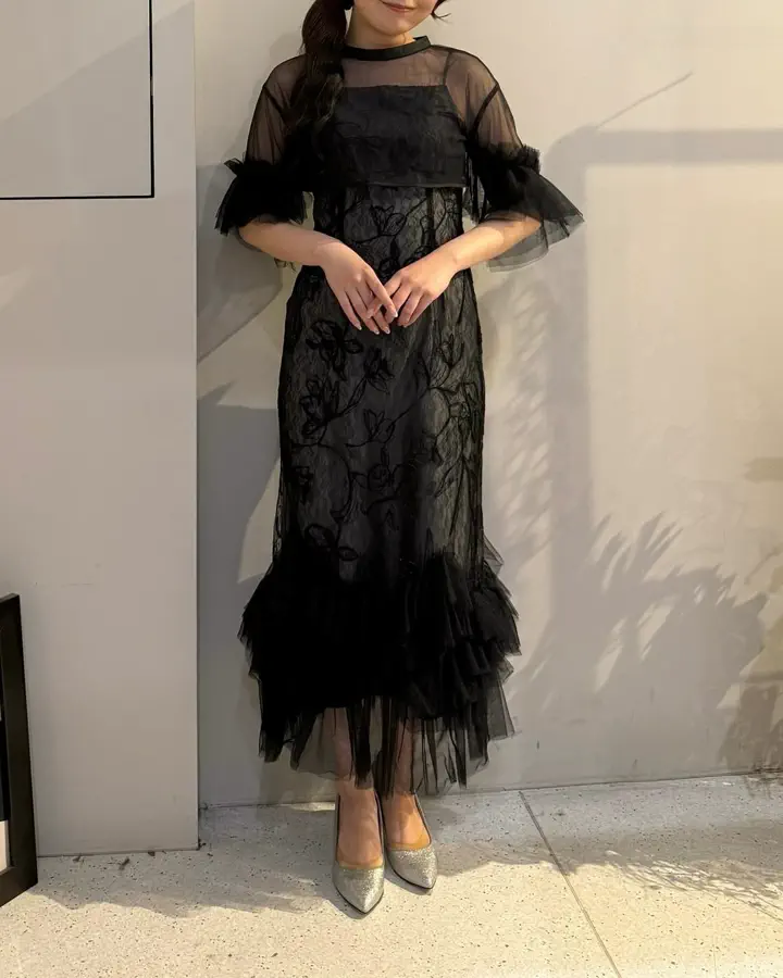 Embroidery frill Set Dress | ONEPIECE,ドレス | ROOM903 online