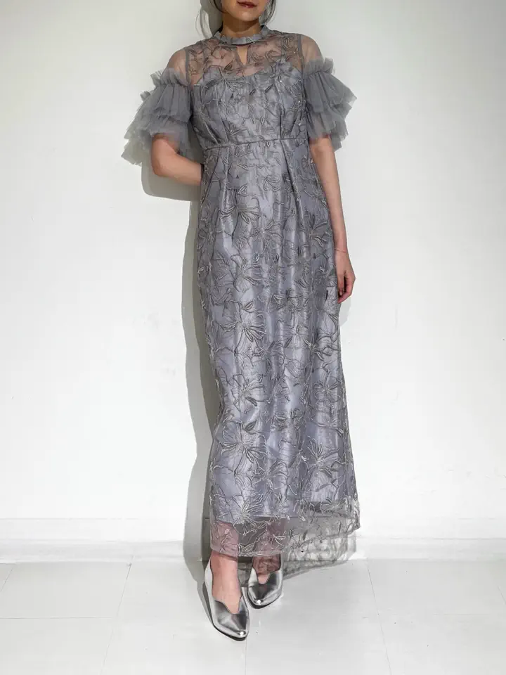 key neck embroidery dress | ALL ITEM | ROOM903 online
