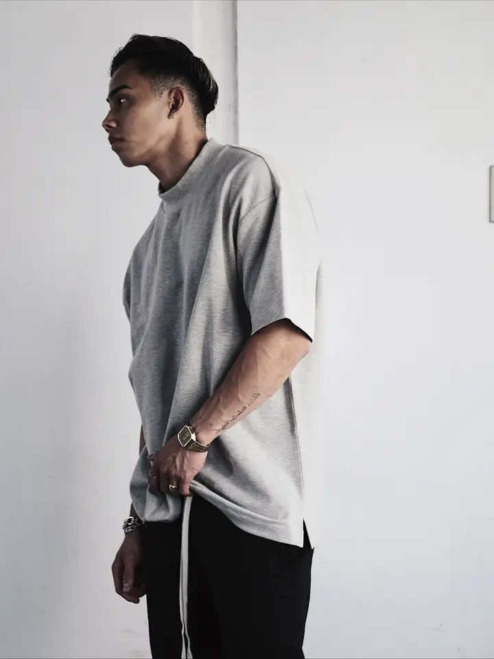 Pvot Mock Neck T-Shirts (Black)