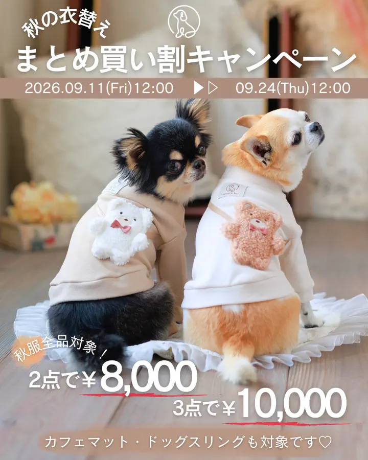犬服専門ブランド coco A toi(ココアトワ)｜小型犬のための上質な犬服