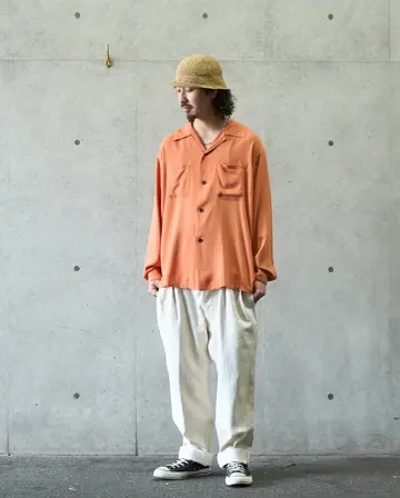 70s Sears ウール シャツ オープンカラー フラップ 検 60s 50s POST JUNK / 70's SEARS Open Collar Wool Shirt