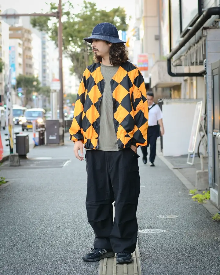 WAIPER　ヘリンボーン柄ミリタリージャケット　vintage 実物 USED ドイツ軍 ヘリンボーンツイル ブルーワークジャケット