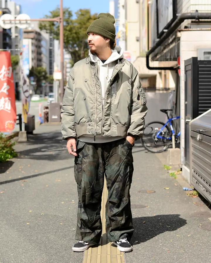 米軍 実物 A-2 デッキキャップ L 70s 米軍 U.S.NAVY A-2 デッキジャケット S☆ALPHAアルファ