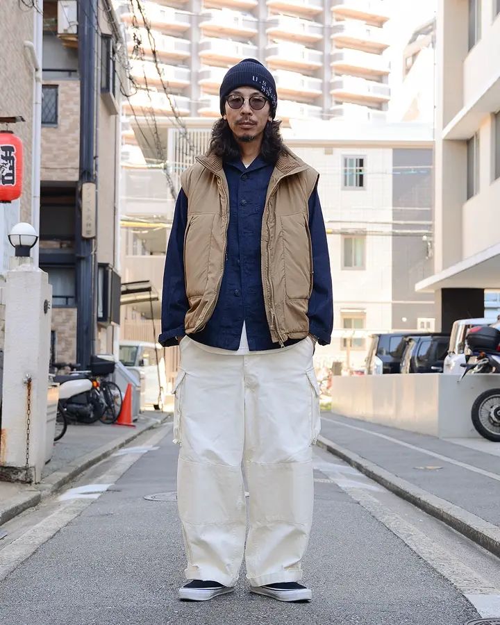 WAIPER.inc M-43 デニムショールカラージャケット WAIPER.inc U.S.NAVY M-43 デニムショールカラージャケット 50's