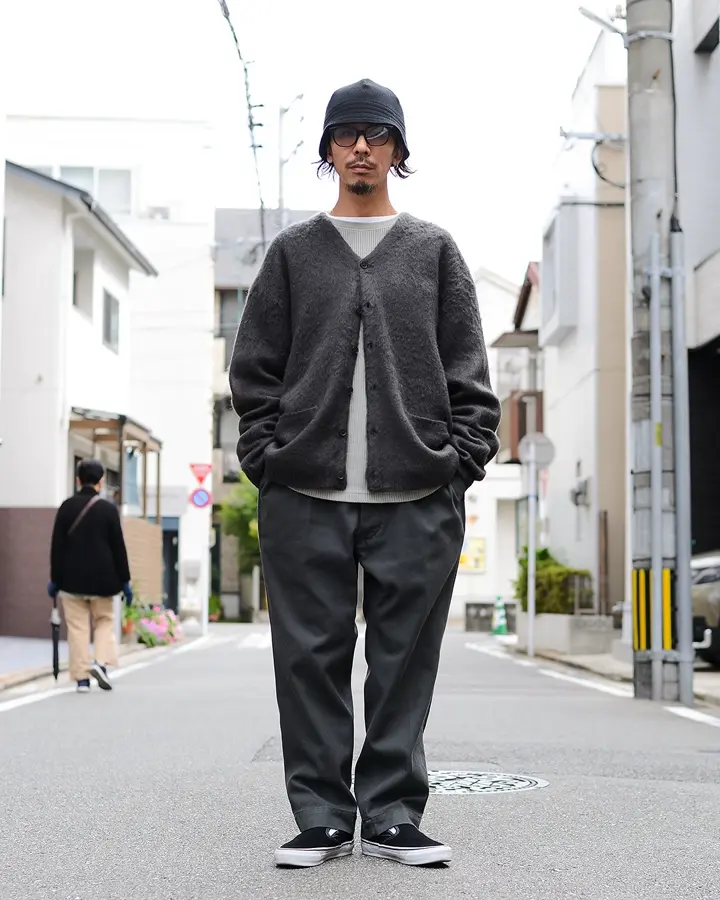 TOWN CRAFT タウンクラフト TC25F01200 ソリッド シャギー カーディガン