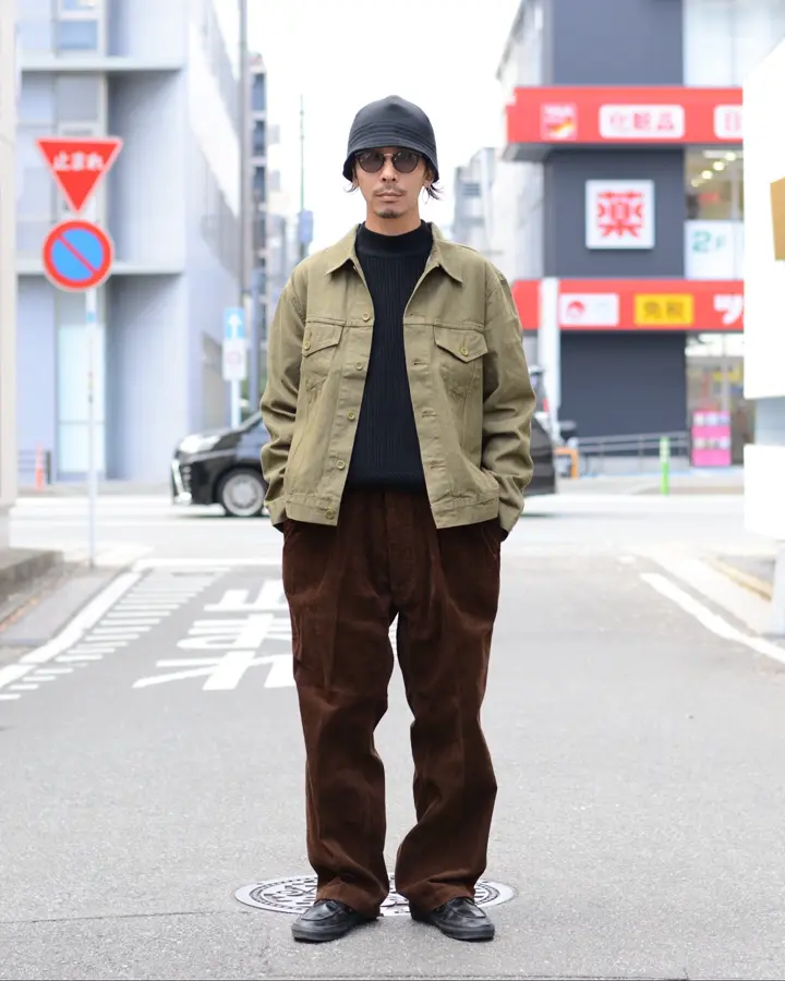 WAIPER.inc イギリス軍 ヴィンテージ グリーンデニム トラッカー