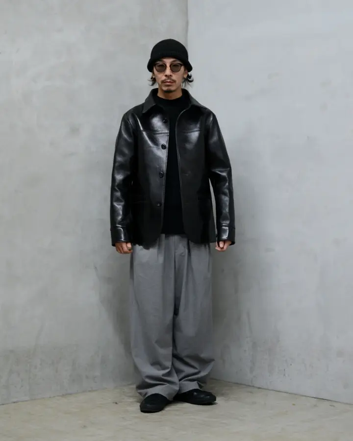Y'2 LEATHER ワイツーレザー LSC-76-C ANILINE STEER ROUNDED HEM CAR