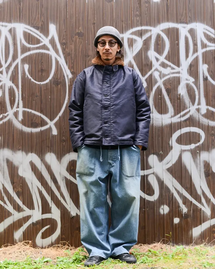 WAIPER.inc 忠実復刻 米軍 U.S.NAVY N-1 デッキジャケット 前期型 NAVY