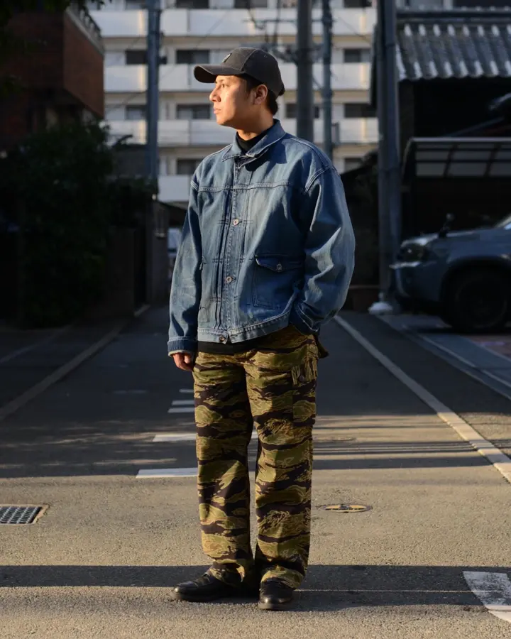 WAIPER.inc 米軍 タイガーストライプカモ カーゴトラウザー LATE WAR