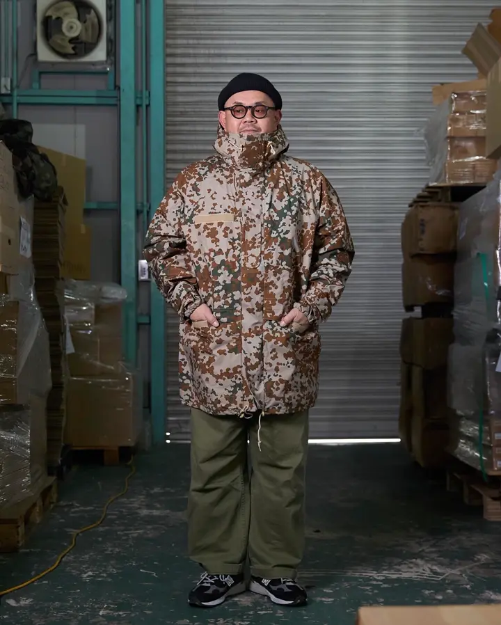 実物 新品 デッドストック デンマーク軍 M-84 デザートカモ WATERPROOF