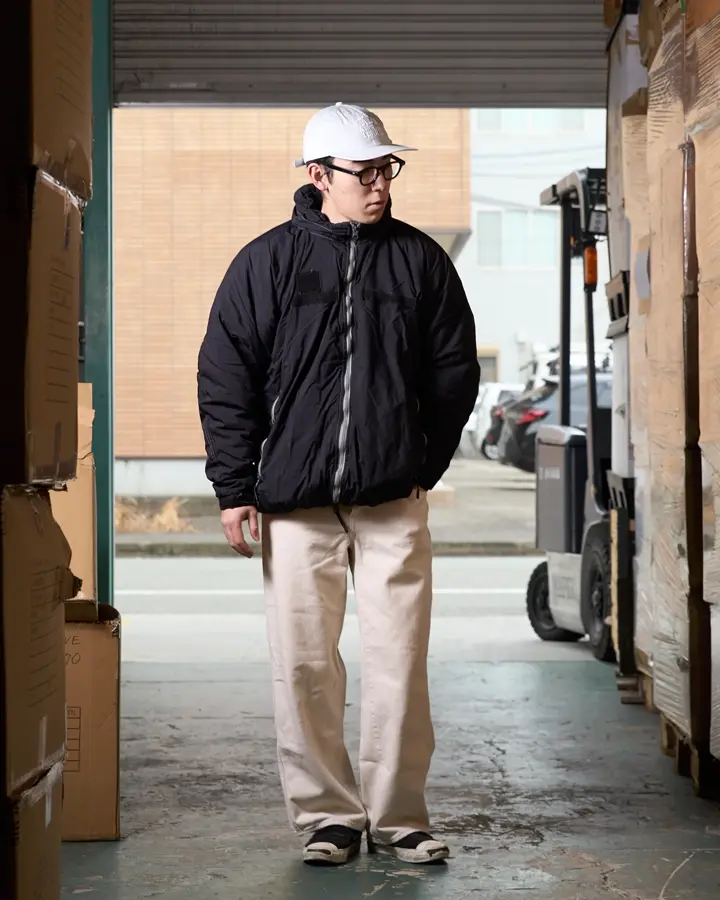 実物 USED 米軍 ECWCS Gen III Level 7 ジャケット DEEP BLACK染め